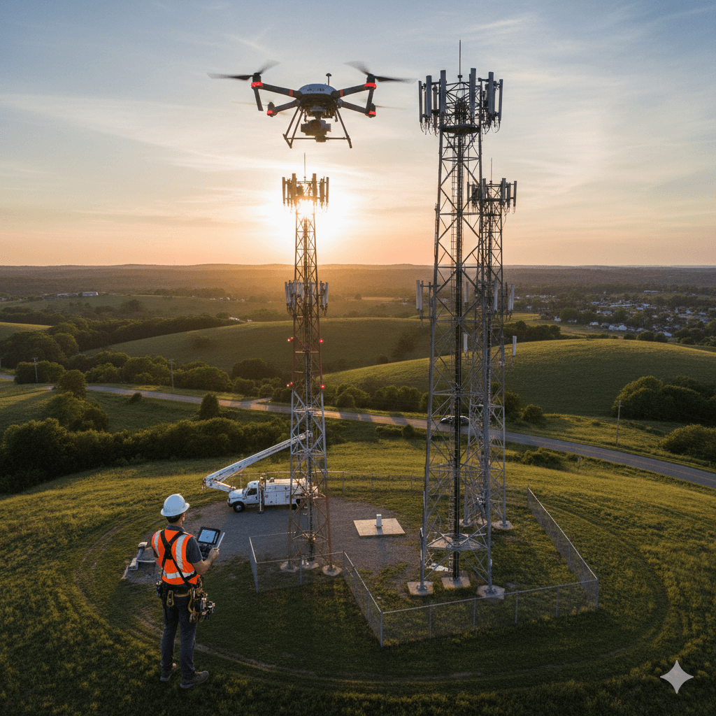 Drone Inspection for Cell Towers: A Safer Alternative to Climbing Crews