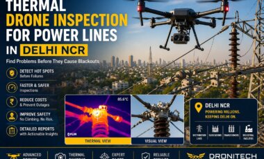Thermal Drone Inspection for Power Lines in Delhi | Prevent Blackouts & Improve Safety