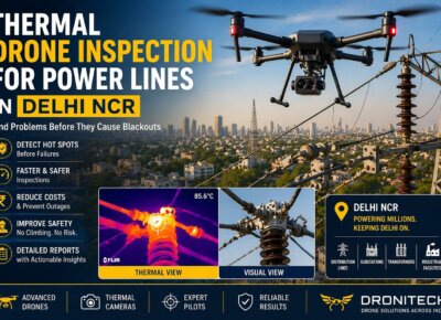 Thermal Drone Inspection for Power Lines in Delhi | Prevent Blackouts & Improve Safety