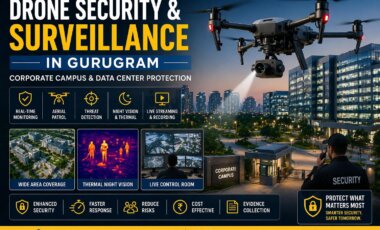 Drone Security and Surveillance in Gurugram | Corporate Campus & Data Center Protection